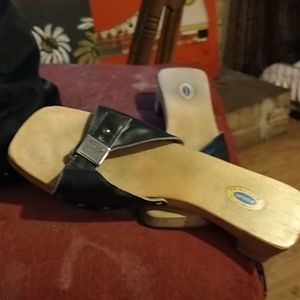 Original wooden Dr Scholl's sandal